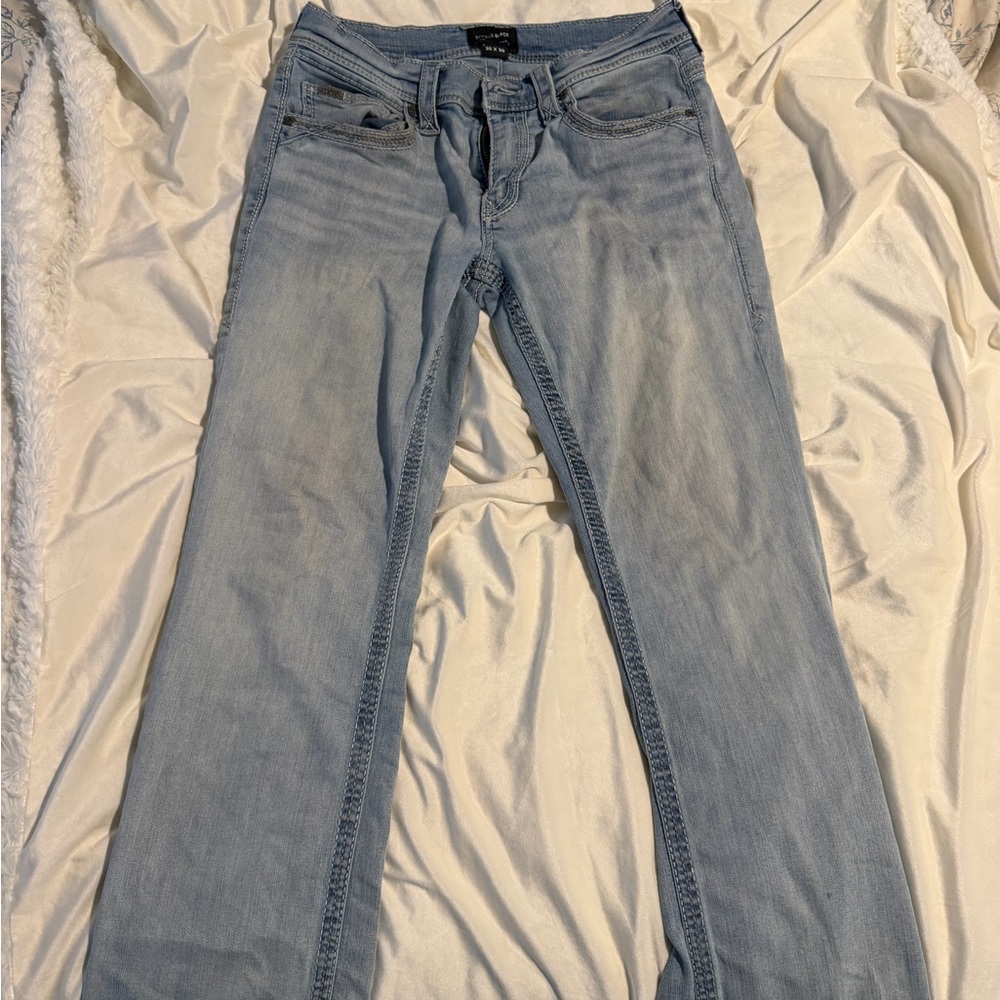 Buckle Light Blue Bootcut Jeans
